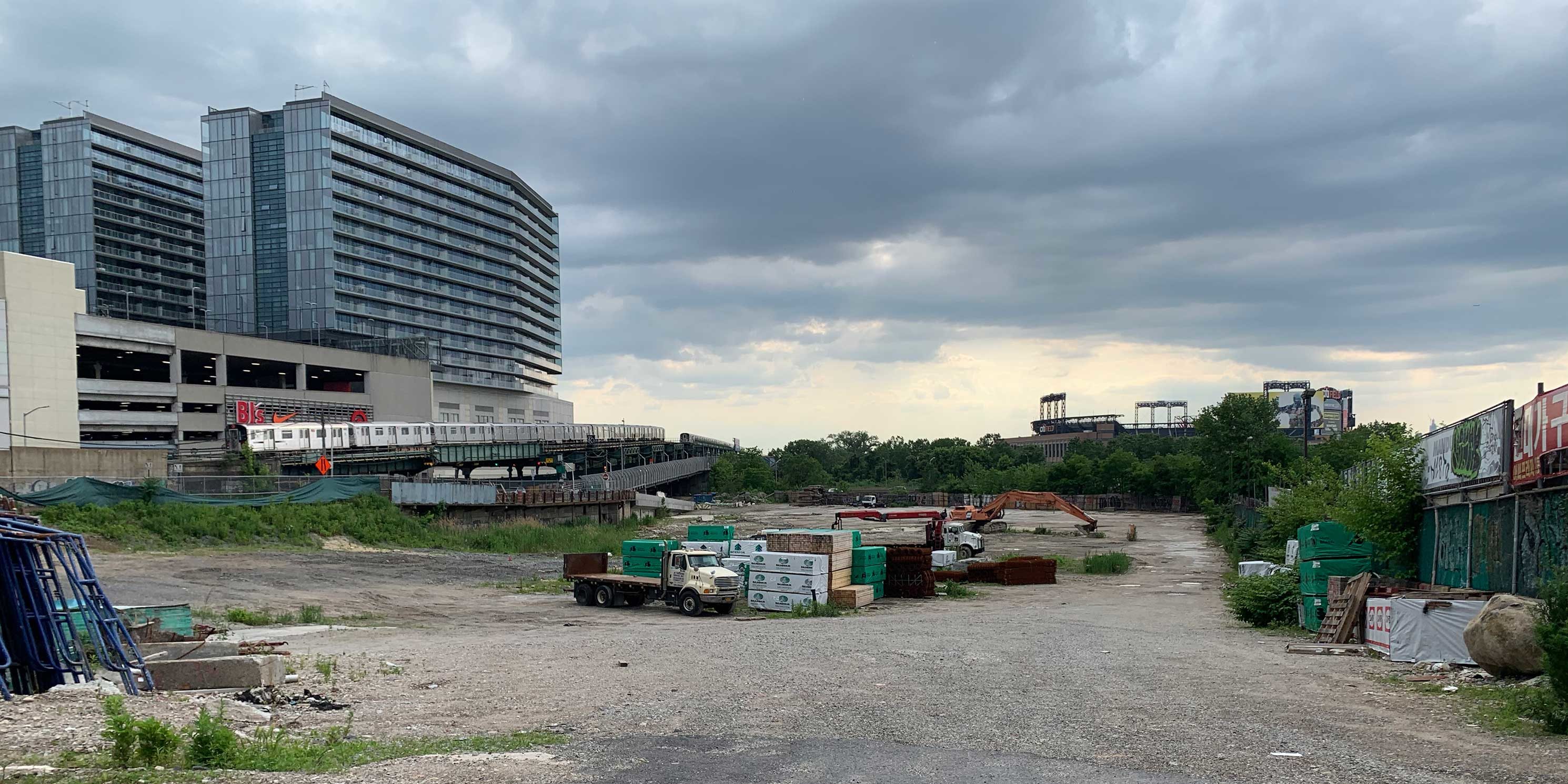 site cleared for development in Flushing, Queens