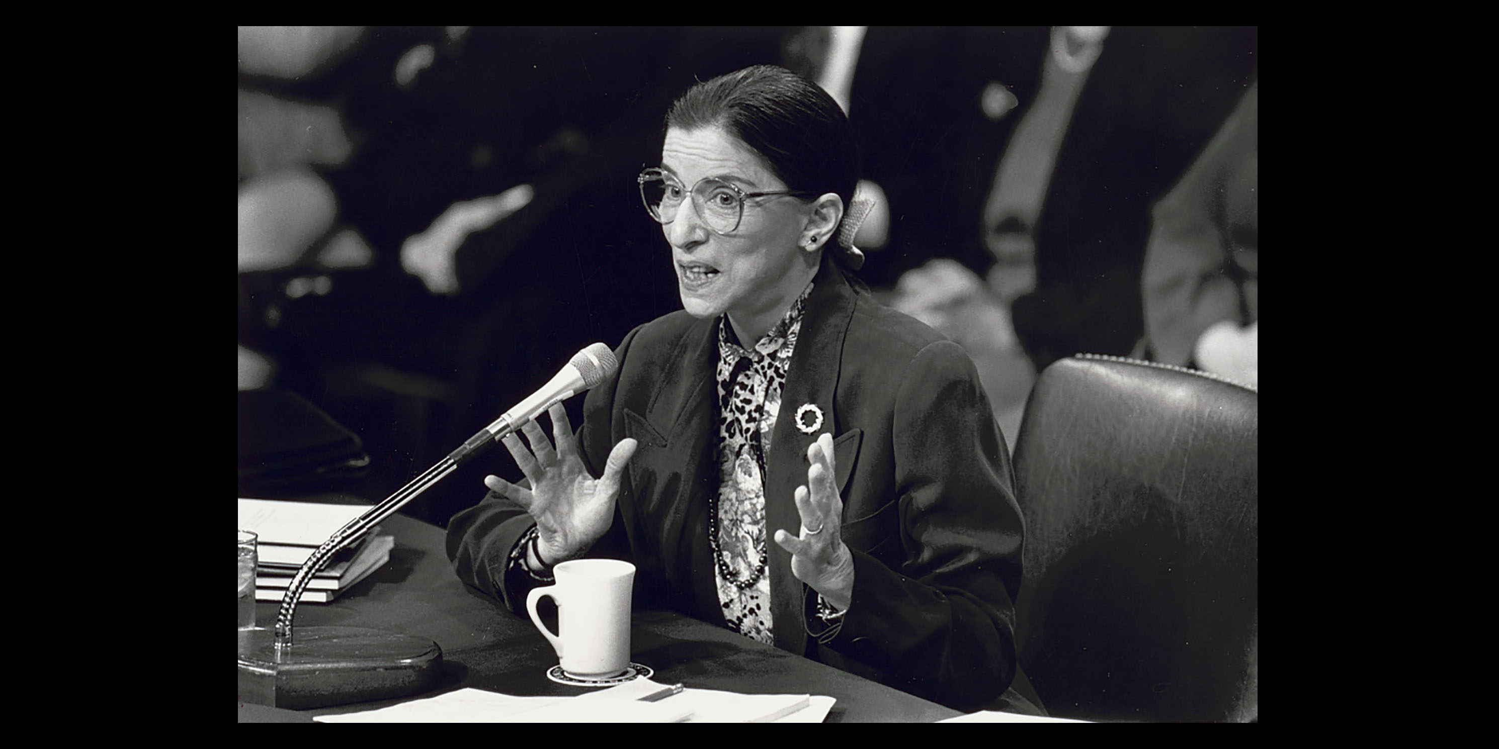 Ruth Bader Ginsburg speaks at her confirmation hearing