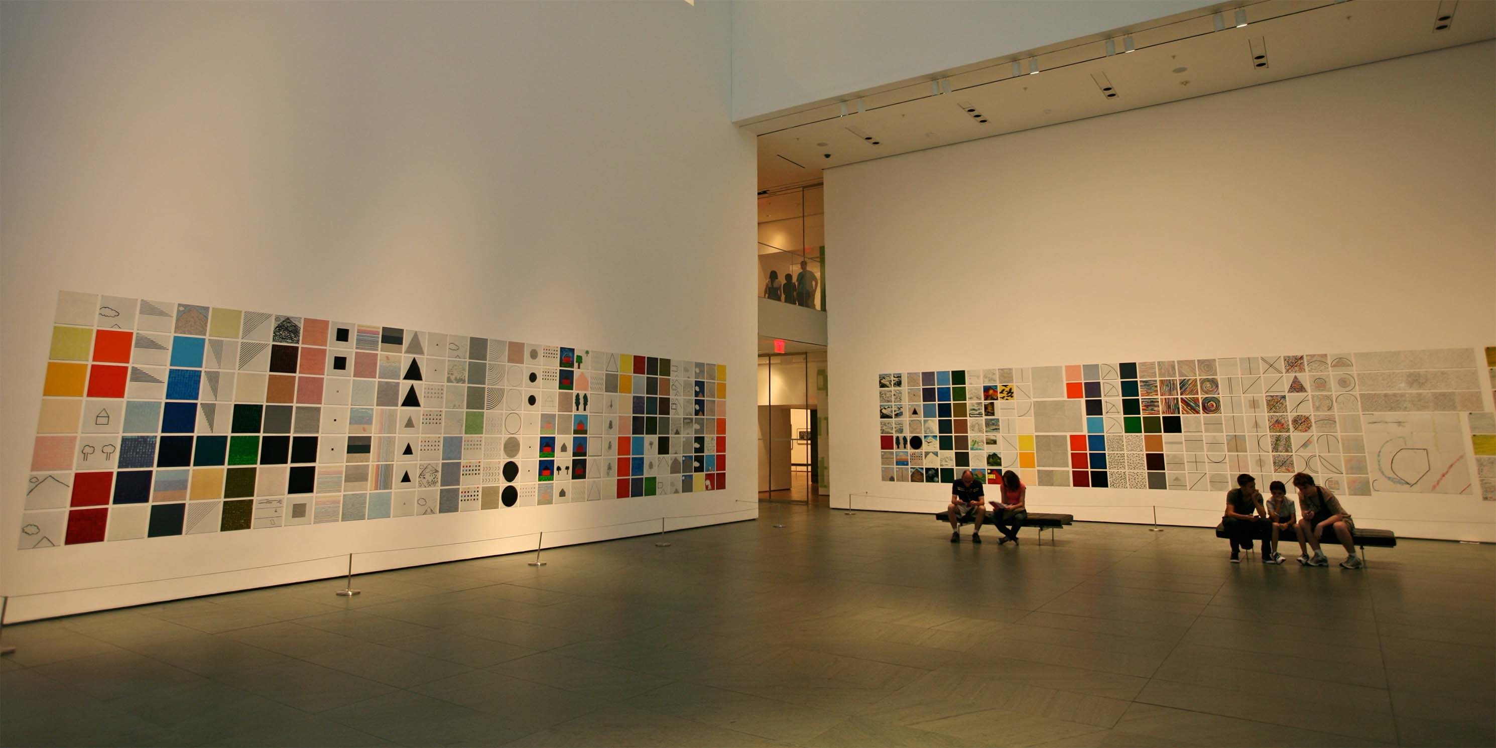 gallery with visitors at the Museum of Modern Art in New York