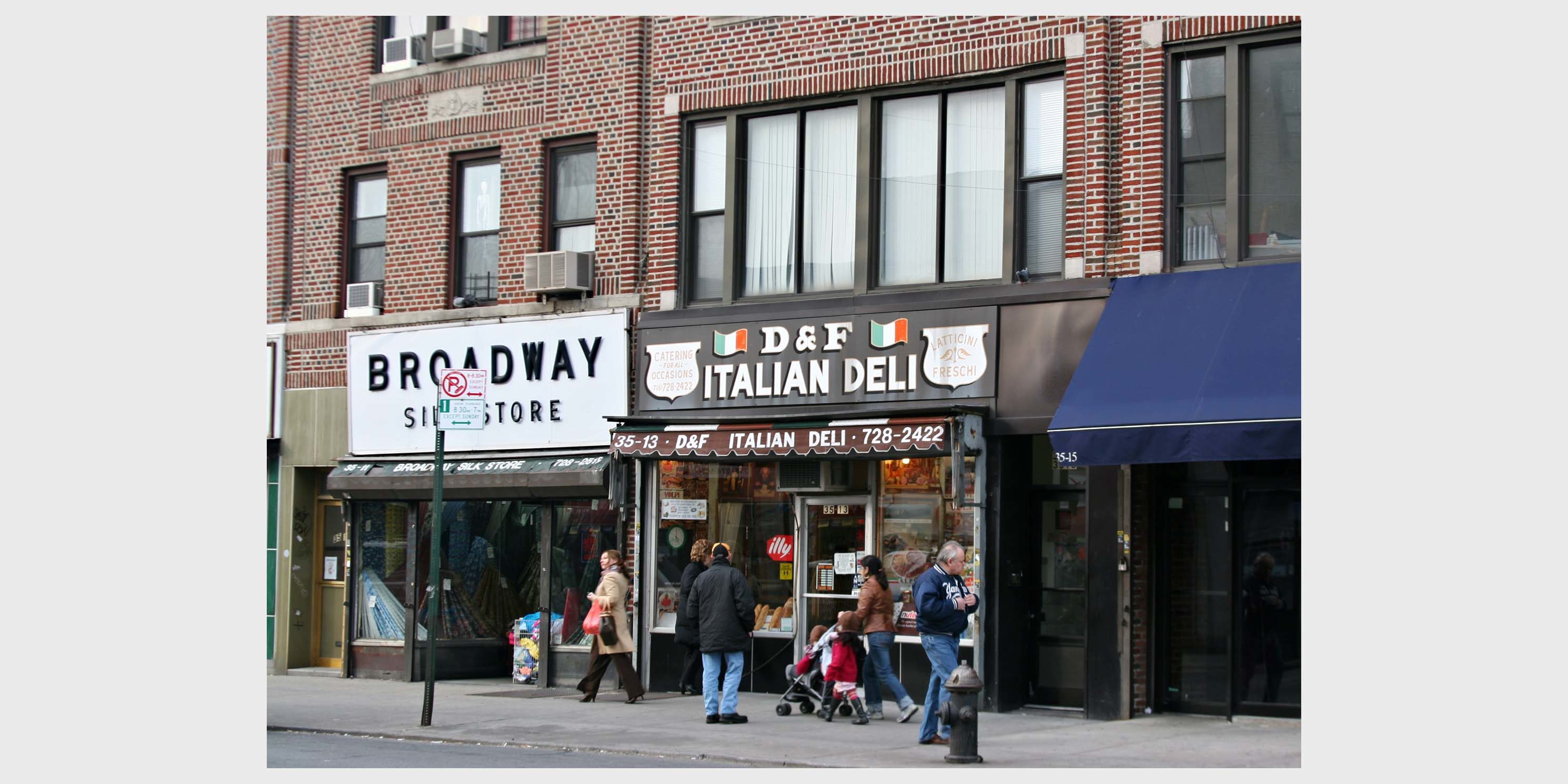 storefronts in Astoria, Queens