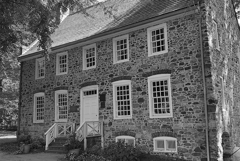 exterior of the stone Conference House in Staten Island