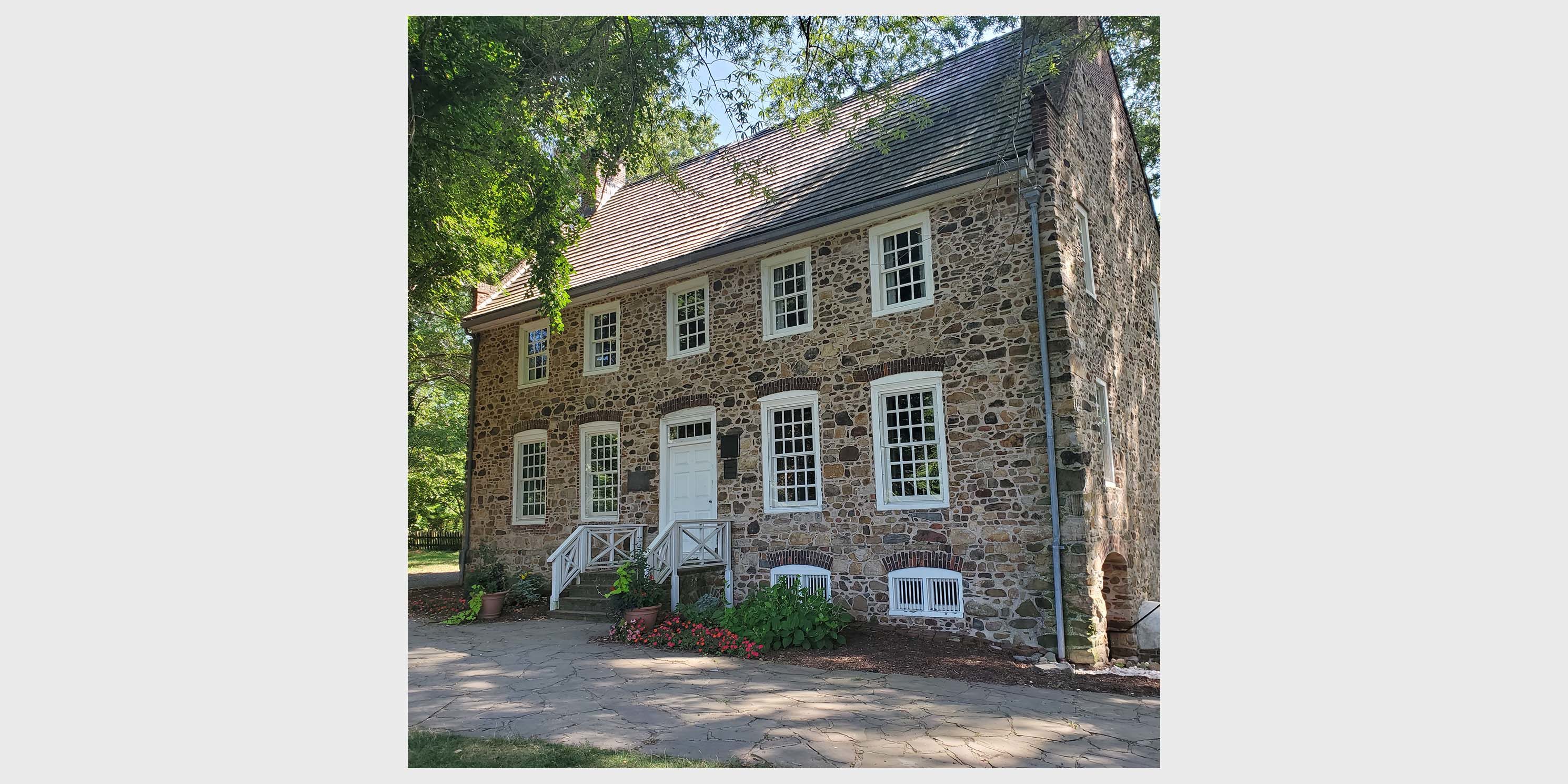 exterior of the stone Conference House in Staten Island