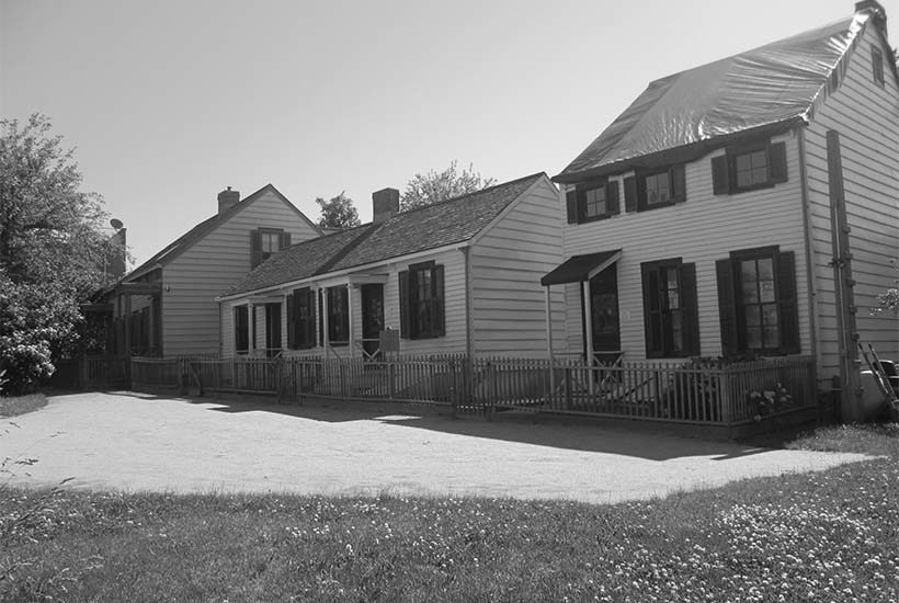 wooden houses of the Weeksville Heritage Center in Brooklyn